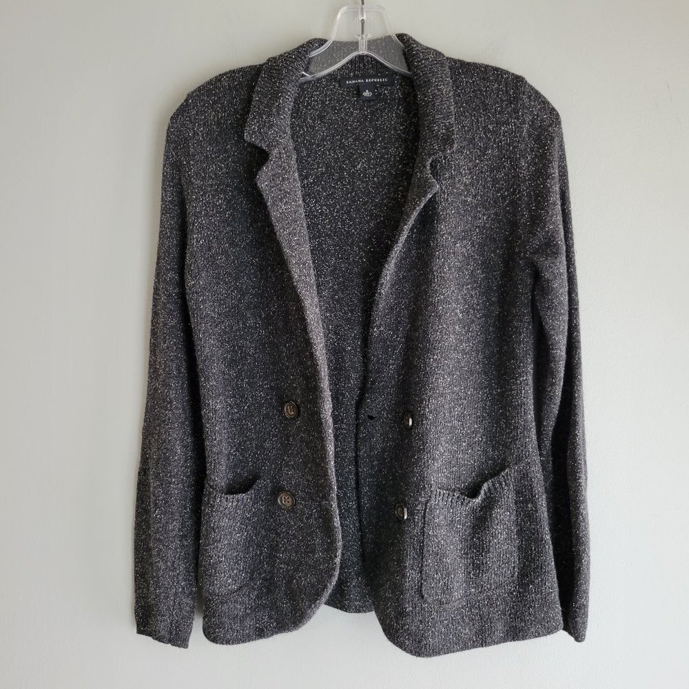 Banana Republic Double Breasted Cardigan Wool Blend Sweater Size S - Picture 8 of 9